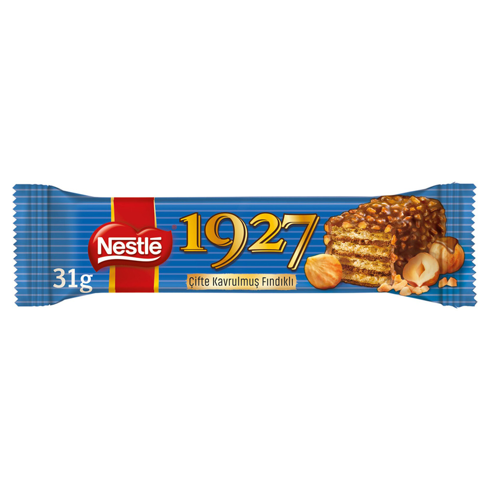 ویفر 1927 نستله با روکش شکلات فندقی